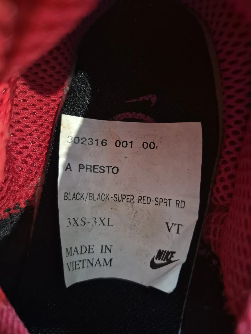 SAMPLE DS Nike Air Presto Wovenowtop 